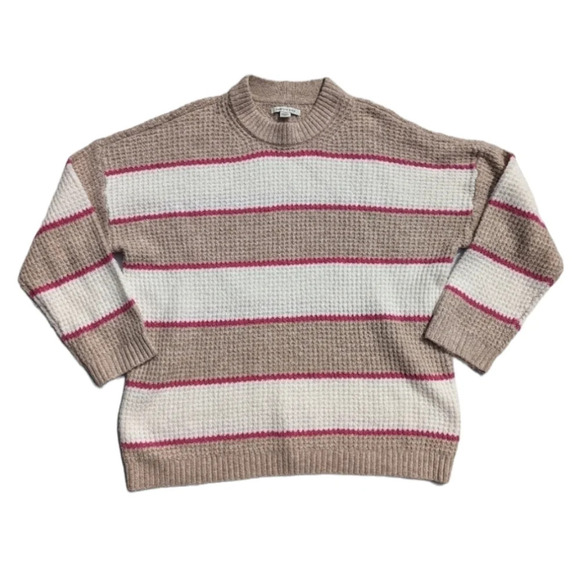 American Eagle Stripe Oversized Knit Crewneck  Sweater size S - Picture 1 of 7